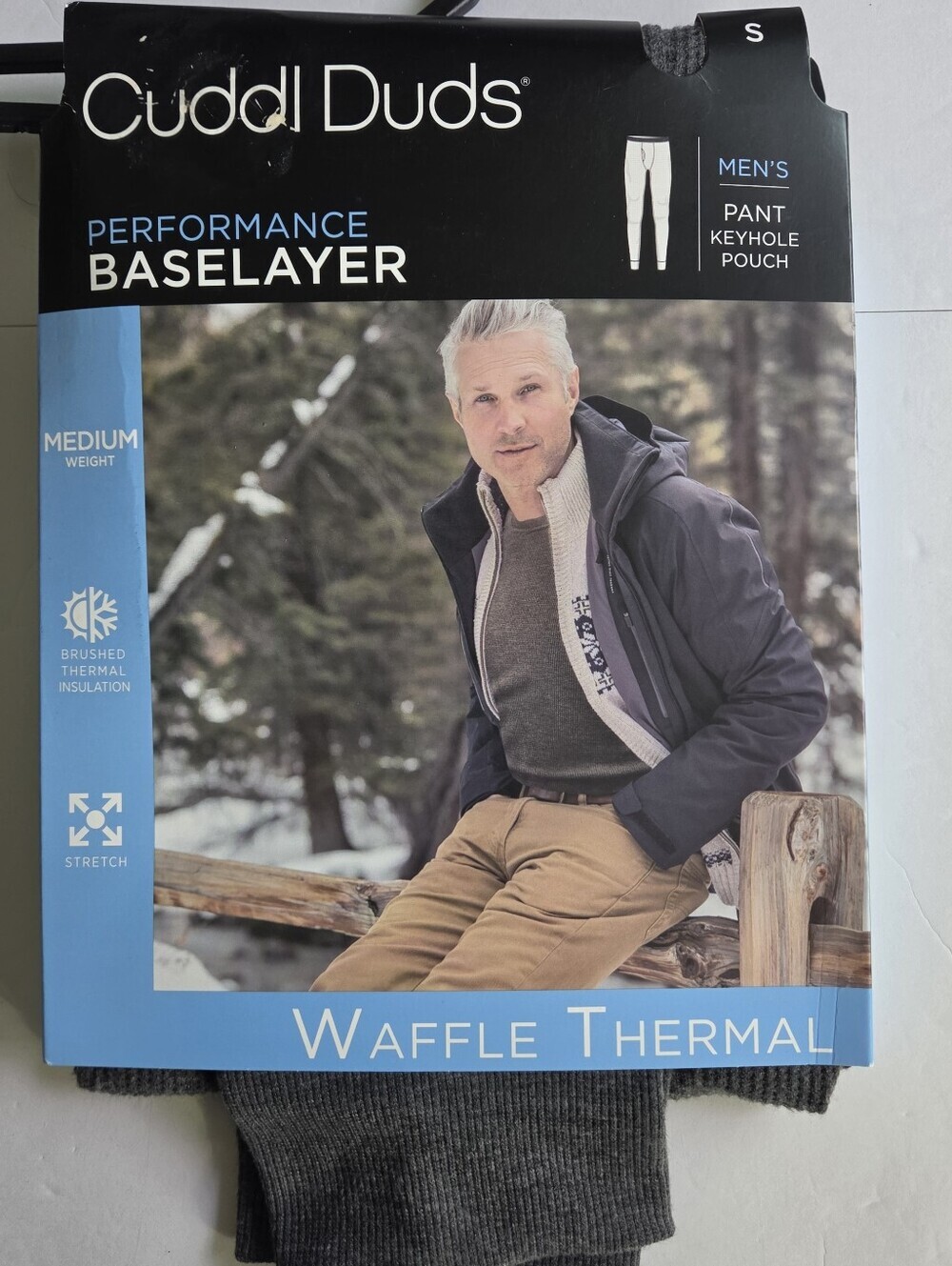 Men's Cuddl Duds Midweight Waffle Thermal Performance Base Layer Pants